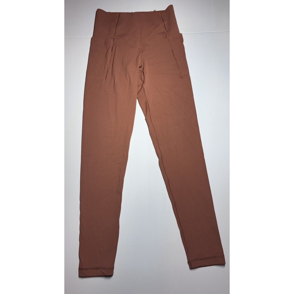 OFFLINE by Aerie Real Me Xtra High-Rise 7/8 Leggings Sz S/P Brown Pockets yoga